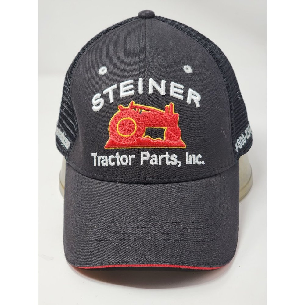 Steiner‎ Tractor Parts Mesh Back Trucker Hat Cap Adjustable Black Red